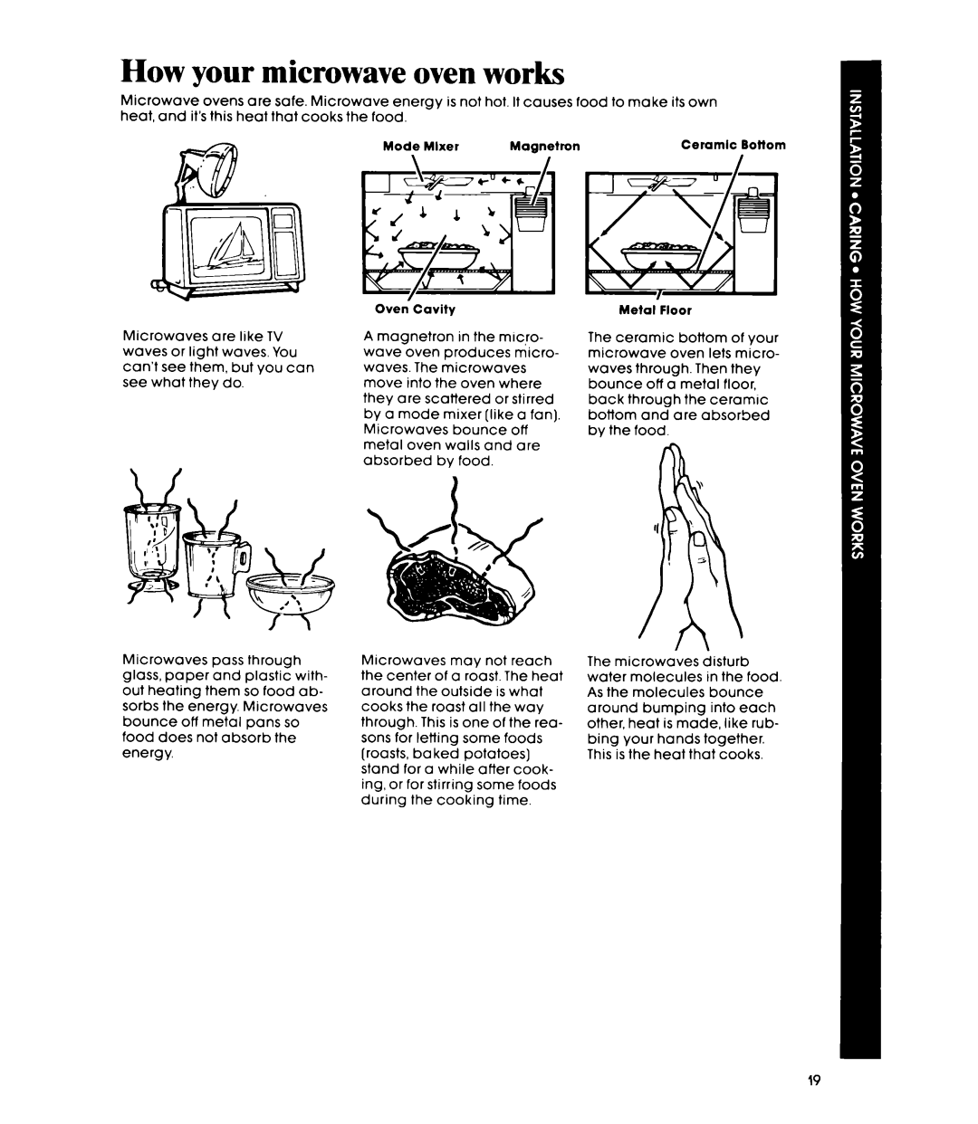 Whirlpool MW85OOXP, MW850EXP manual How your microwave oven works 