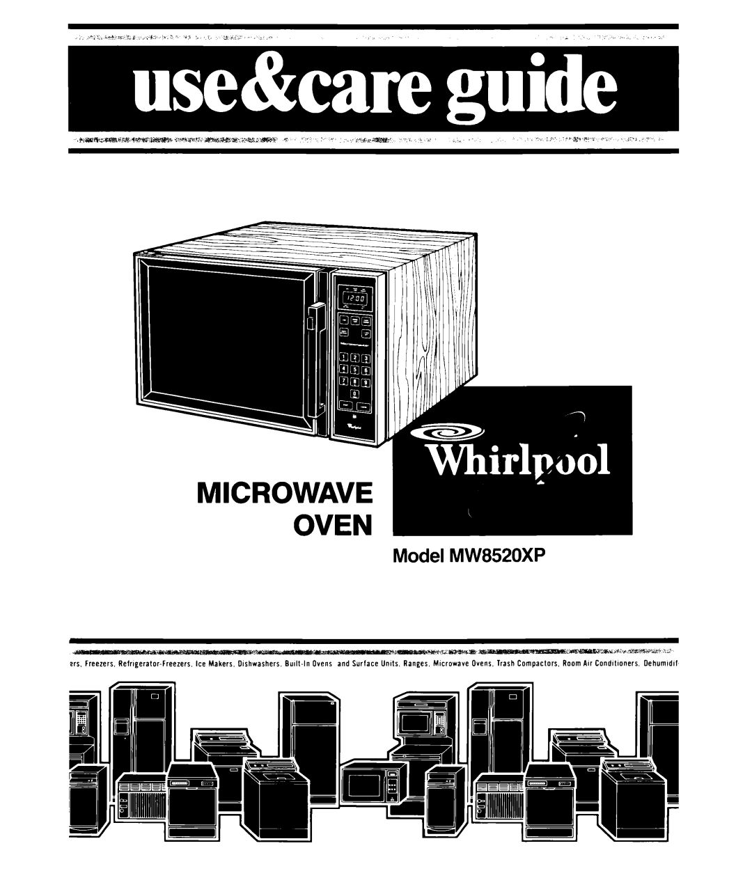 Whirlpool MW8520XP manual Microwave Oven 