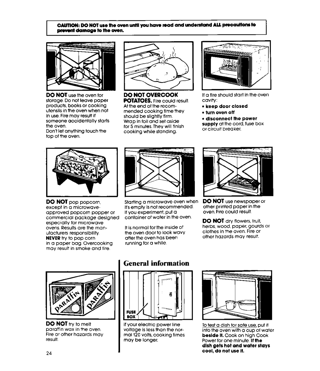 Whirlpool MW8570XR manual General information, Do not Overcook 