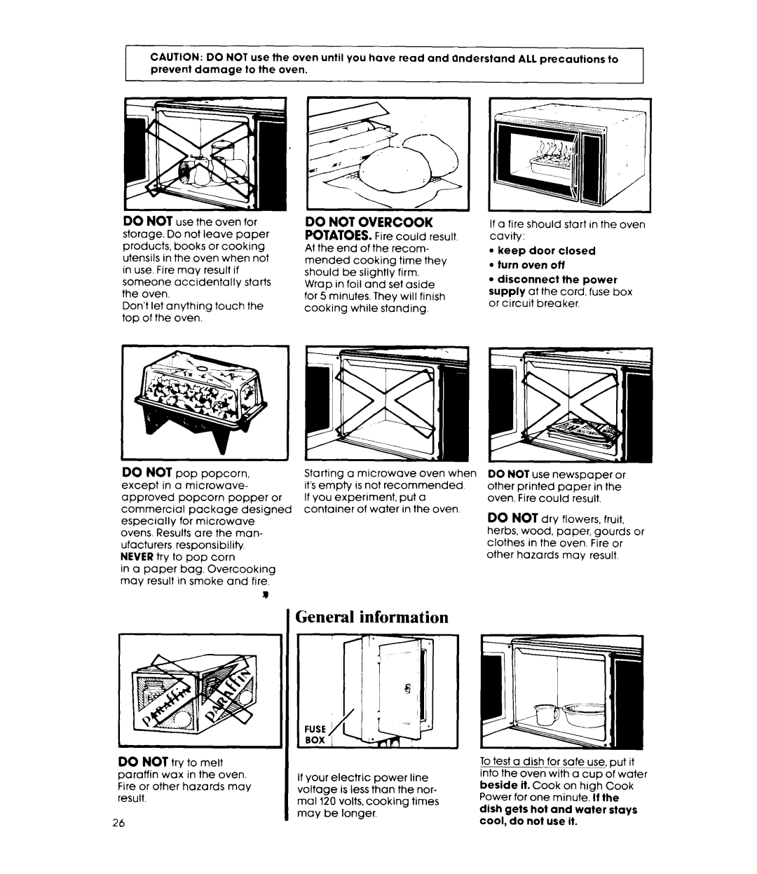 Whirlpool MW8600XS manual IGeneral information 