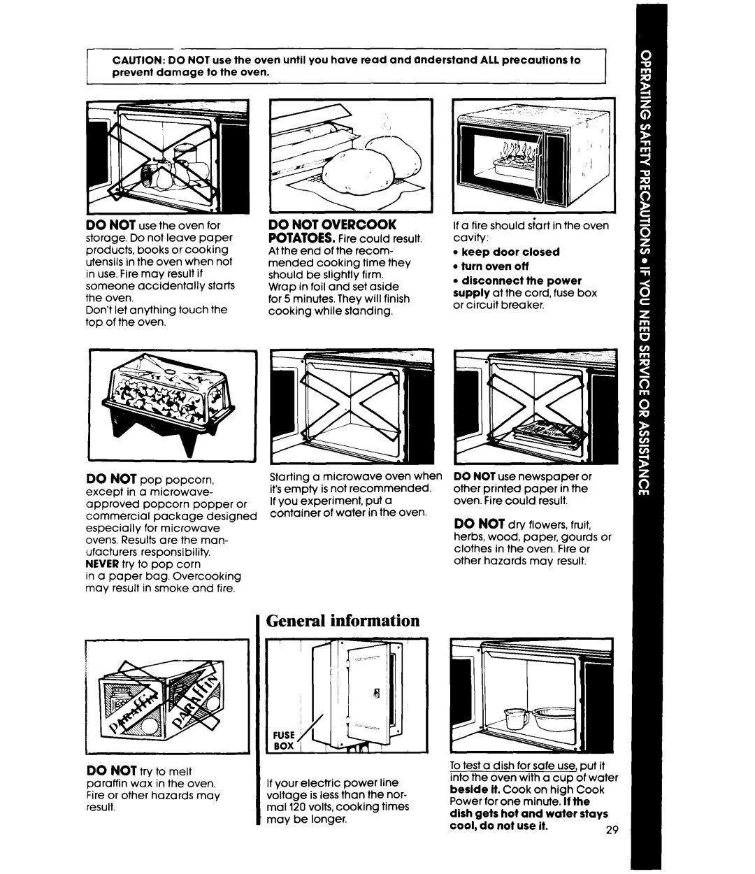 Whirlpool MW8650XS manual Neral information 