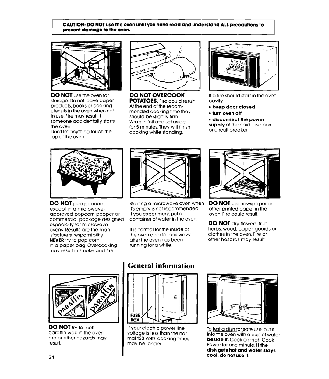 Whirlpool MW8700XR manual General information 