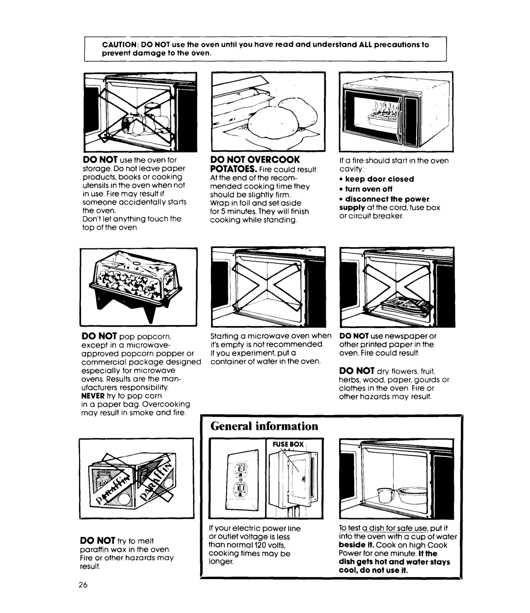 Whirlpool MW8800XS manual General information 