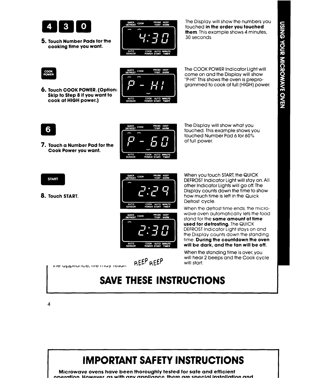 Whirlpool MW8901XS, MW8900XS manual 