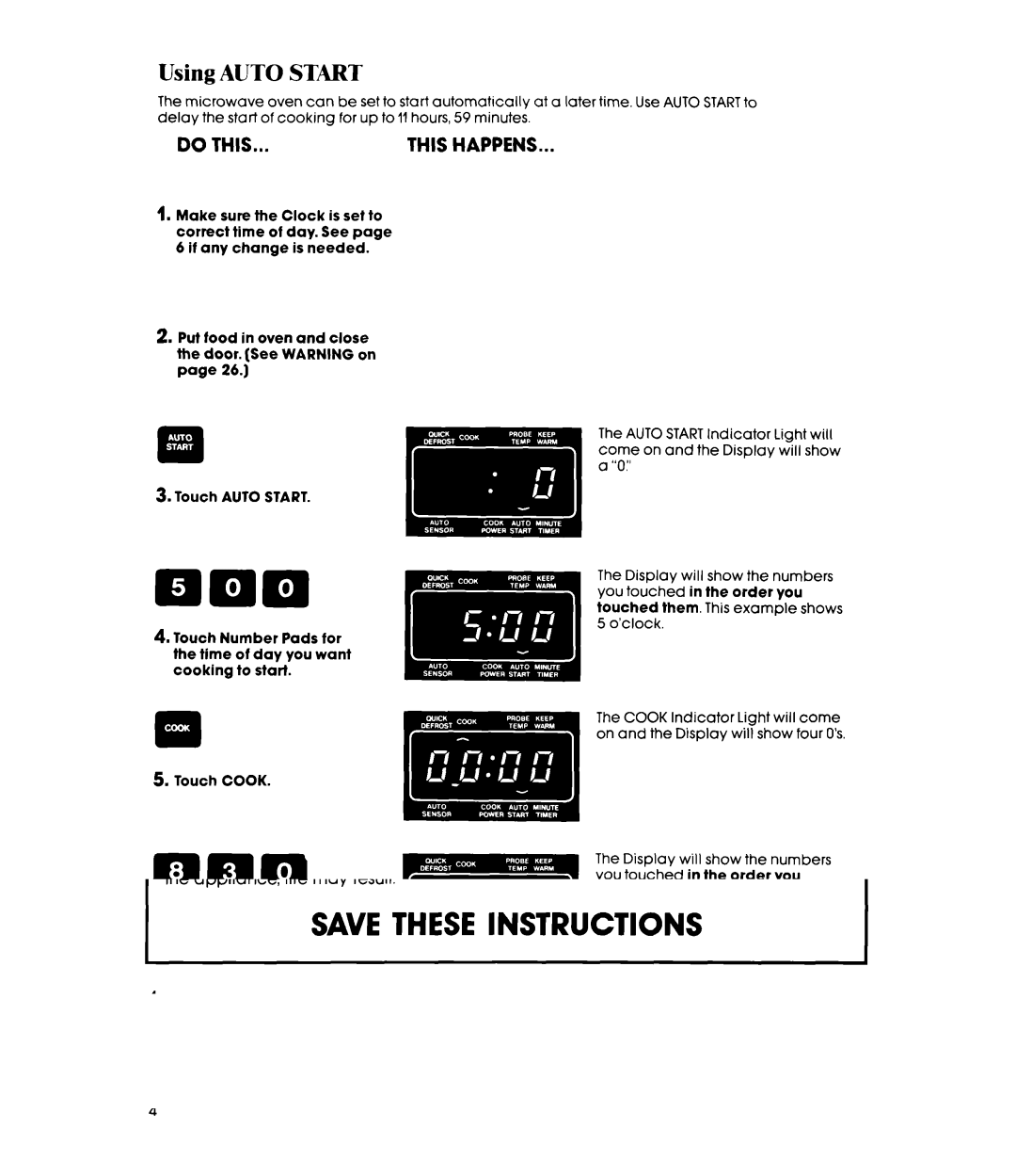 Whirlpool MW8900XS, MW8901XS manual Using Auto Start 