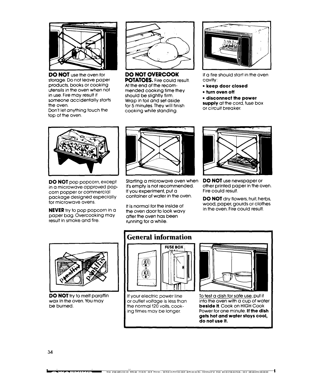 Whirlpool MW8900XS, MW8901XS manual General information 