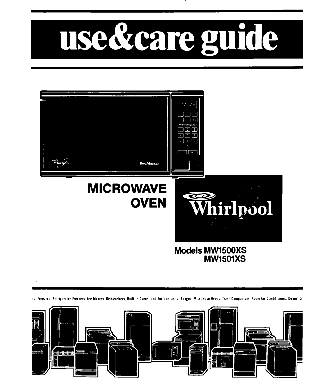 Whirlpool manual Models MWl500XS MWl501XS 