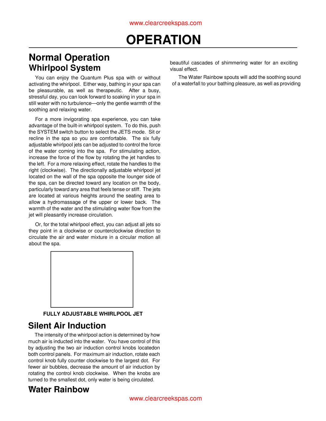 Whirlpool oortable spa owner manual Whirlpool System, Silent Air Induction, Water Rainbow, Fully Adjustable Whirlpool JET 