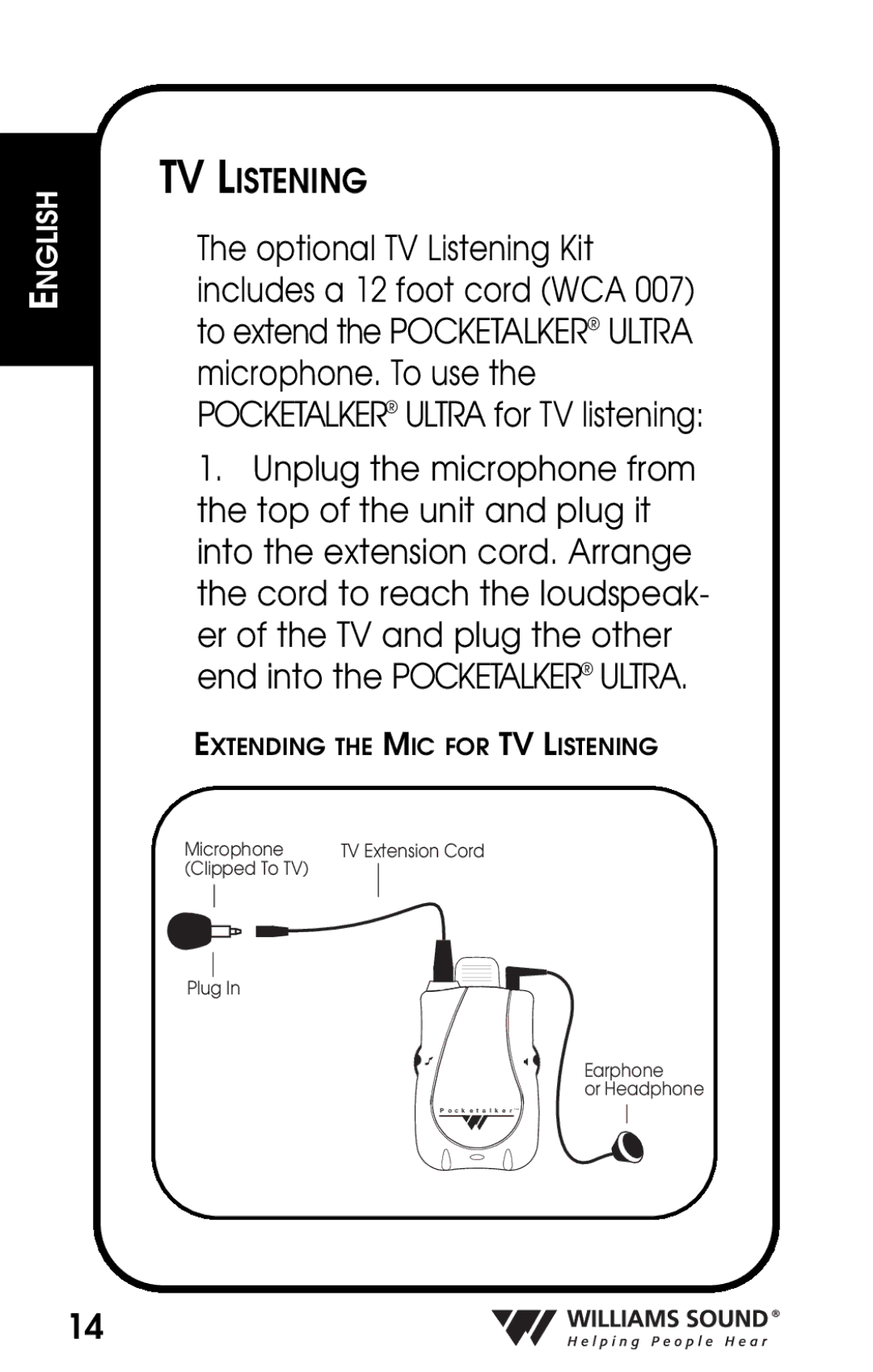 Whirlpool PKT D1 manual TV Listening 