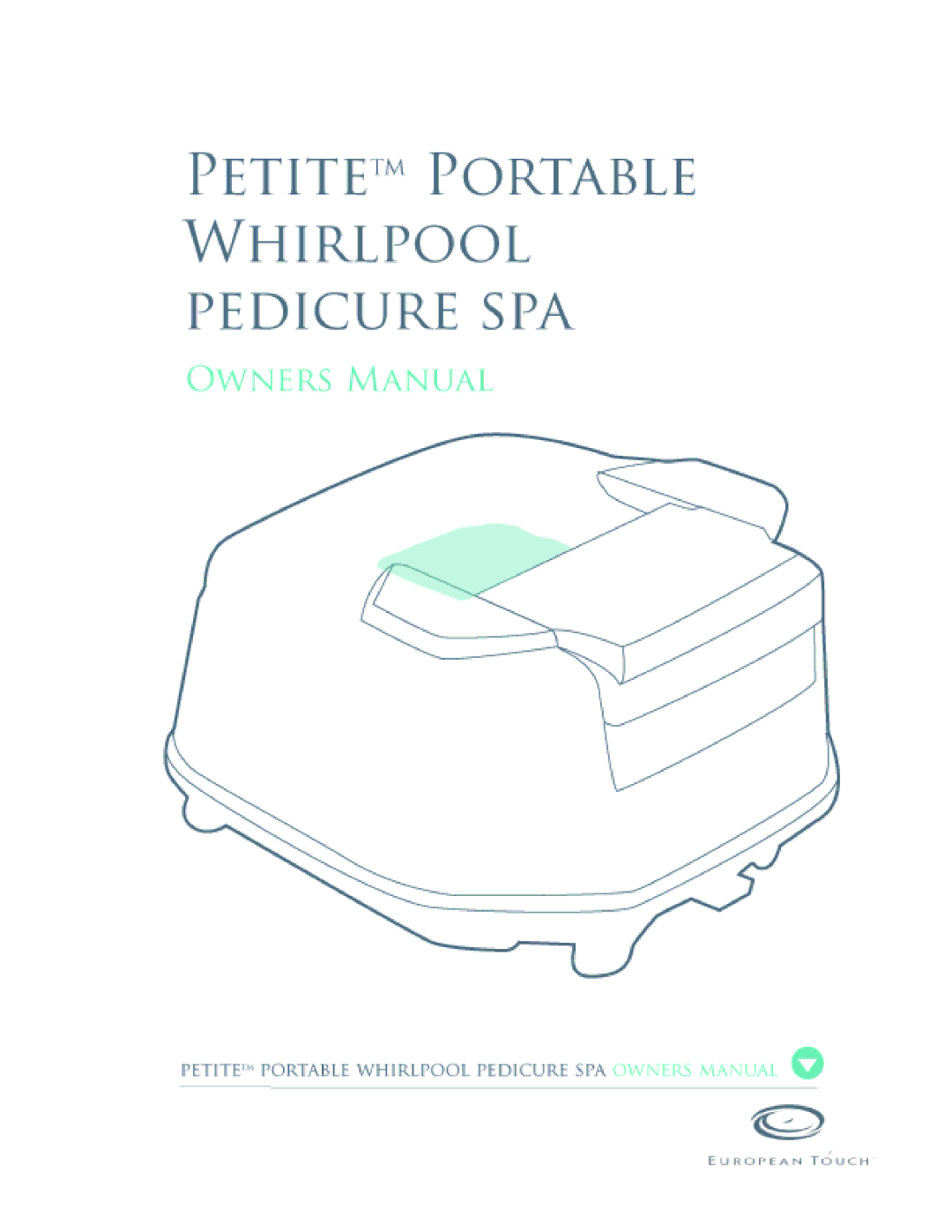 Whirlpool Portable Pedicure Spa manual 