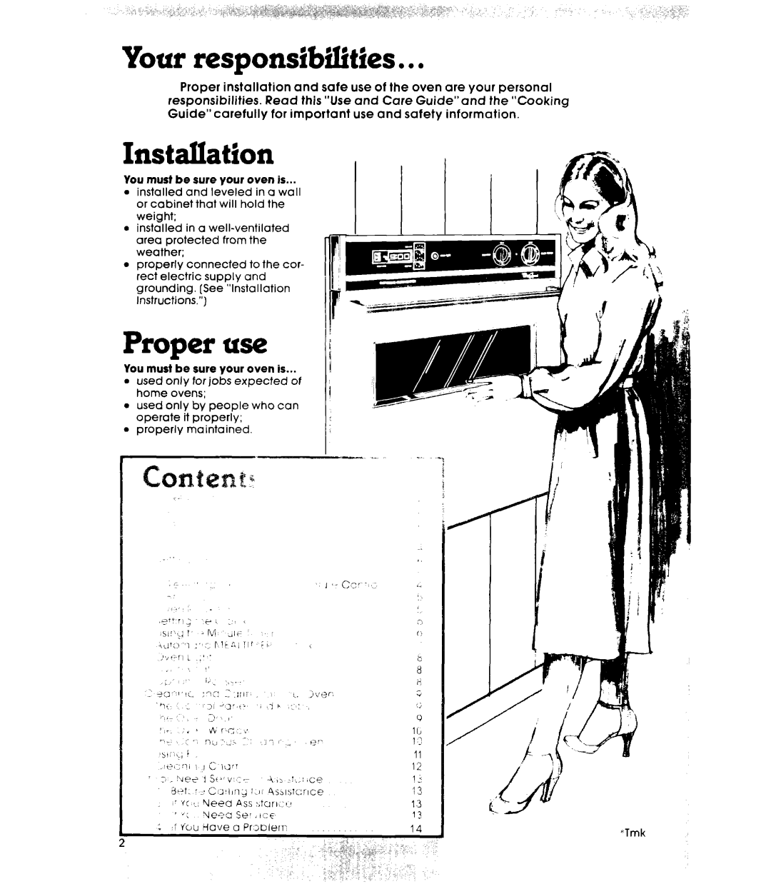 Whirlpool R82200XK, RB220PXK warranty Your responsfbfltties.. l, You must be sure your oven is 