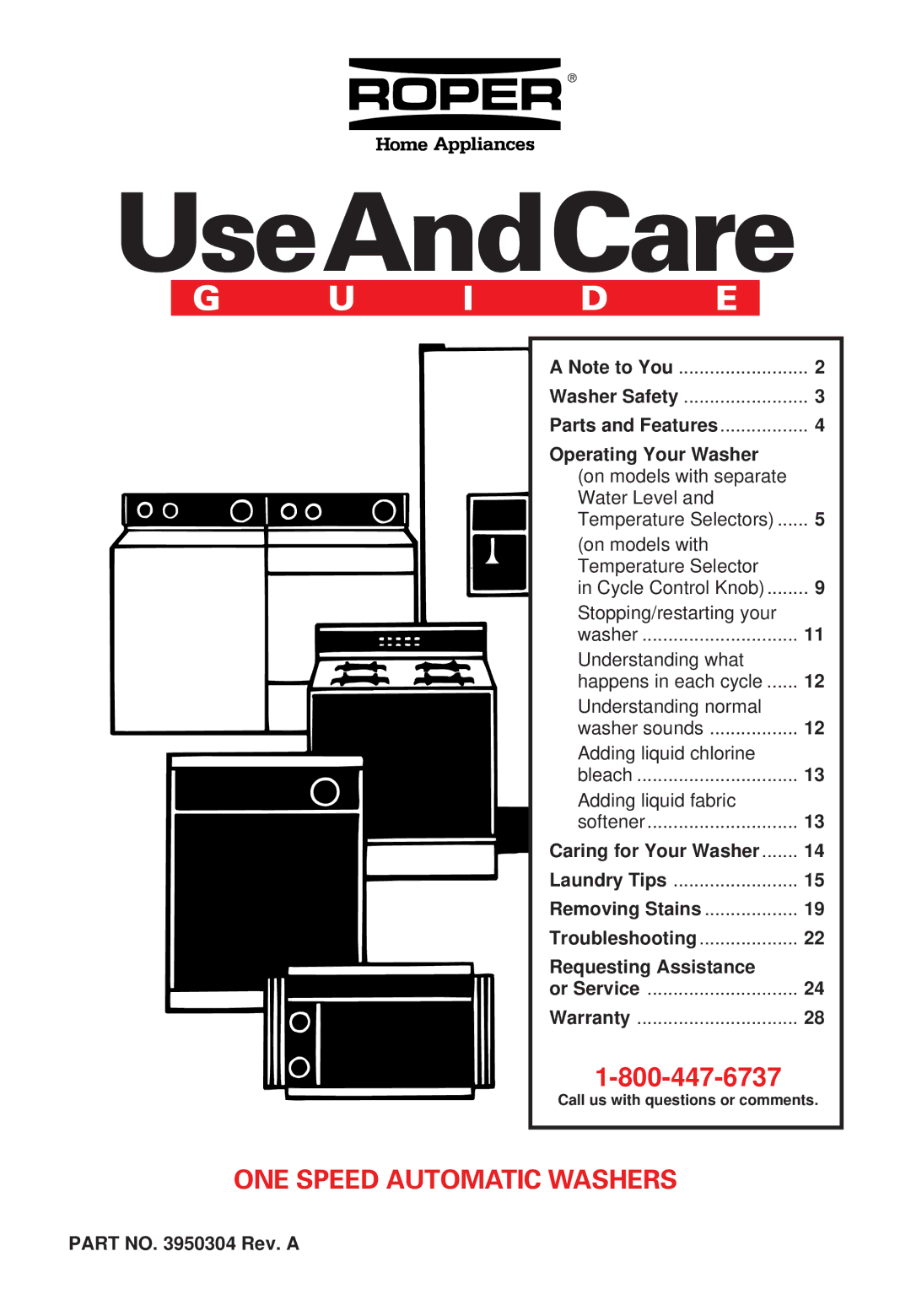 Whirlpool RAB3132EW0 warranty Adding liquid chlorine, Adding liquid fabric, Caring for Your Washer, Requesting Assistance 