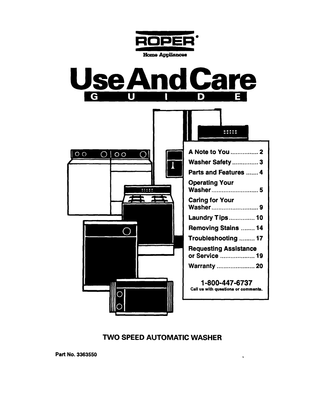 Whirlpool RAB4232DL0 warranty TWO Speed Automatic Washer, Or Service ................... Warranty 