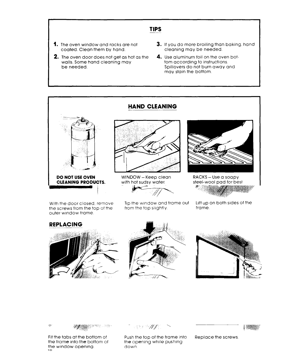 Whirlpool RB1300XK, RB130PXK warranty Tips, Hand Cleaning 