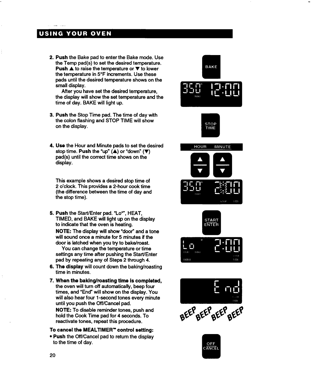 Whirlpool RB270PXB, RB260PXB, RB770PXB, RB760PXB, RB170PXB, RB16 PXB warranty When the baking/roasting time is completed 