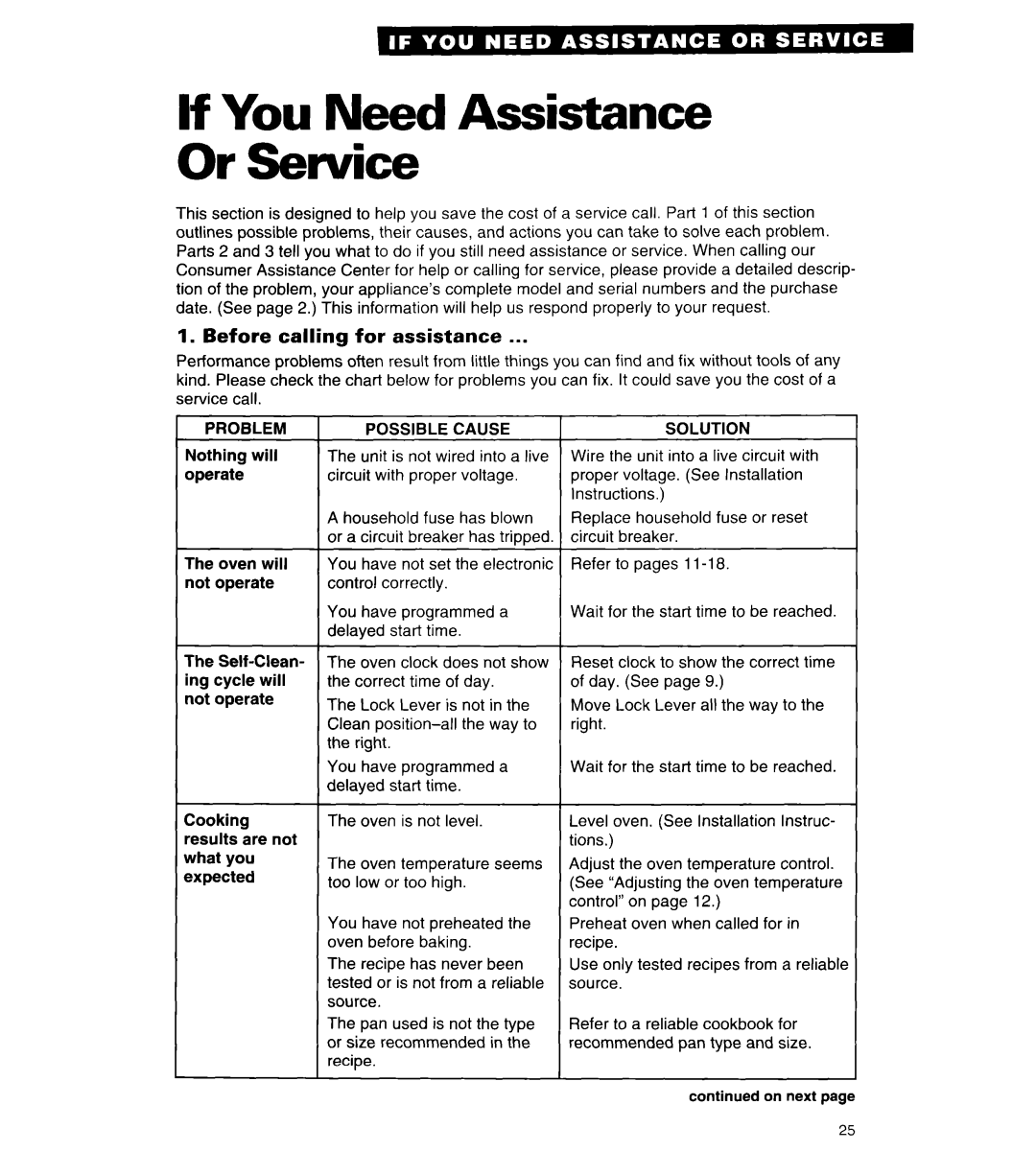 Whirlpool RB262PXA important safety instructions If You Need Assistance Or Service, Before calling for assistance 