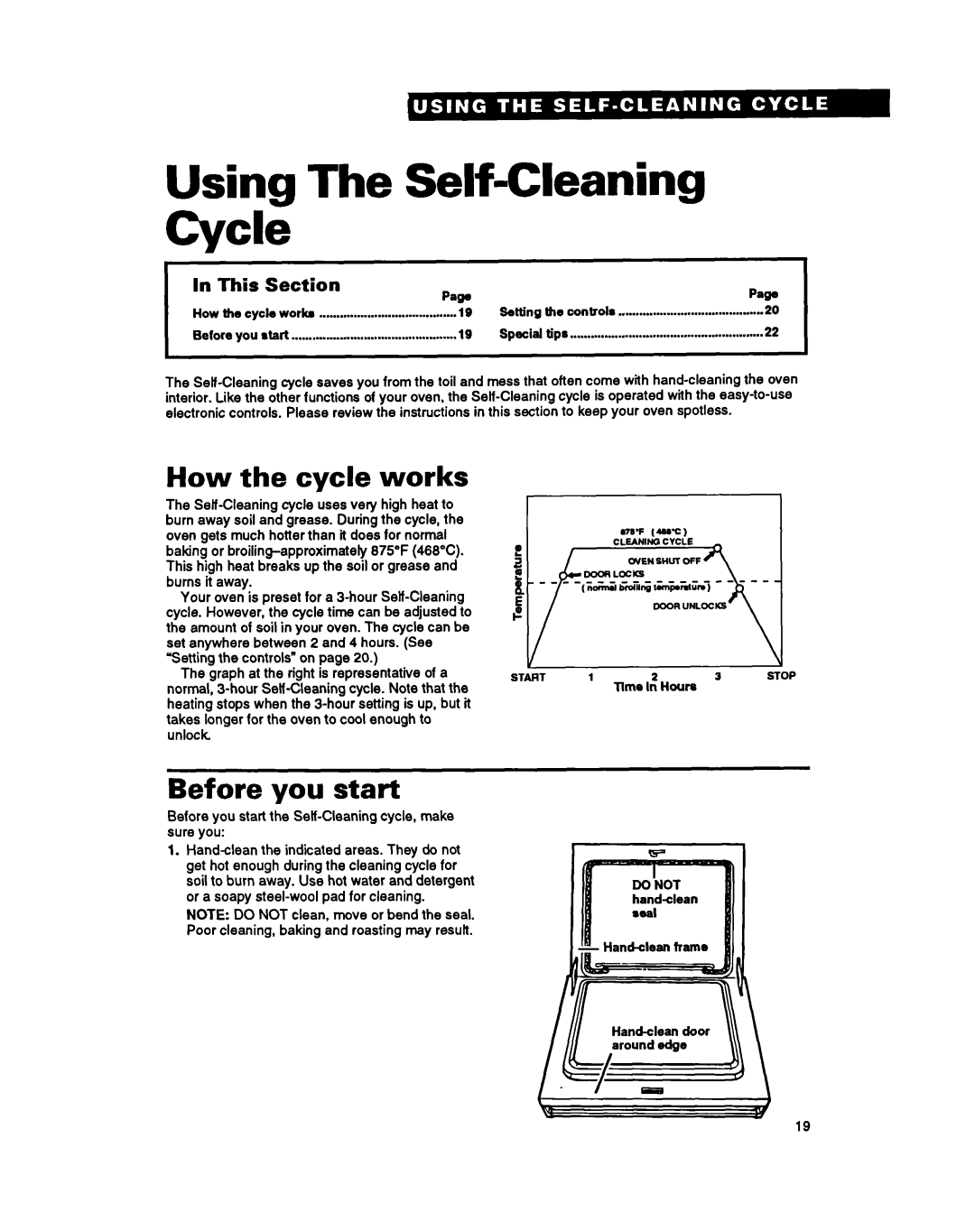 Whirlpool RB262PXY warranty Using The Self-Cleaning Cycle, How Cycle, Before you start, This Section PawPaw 