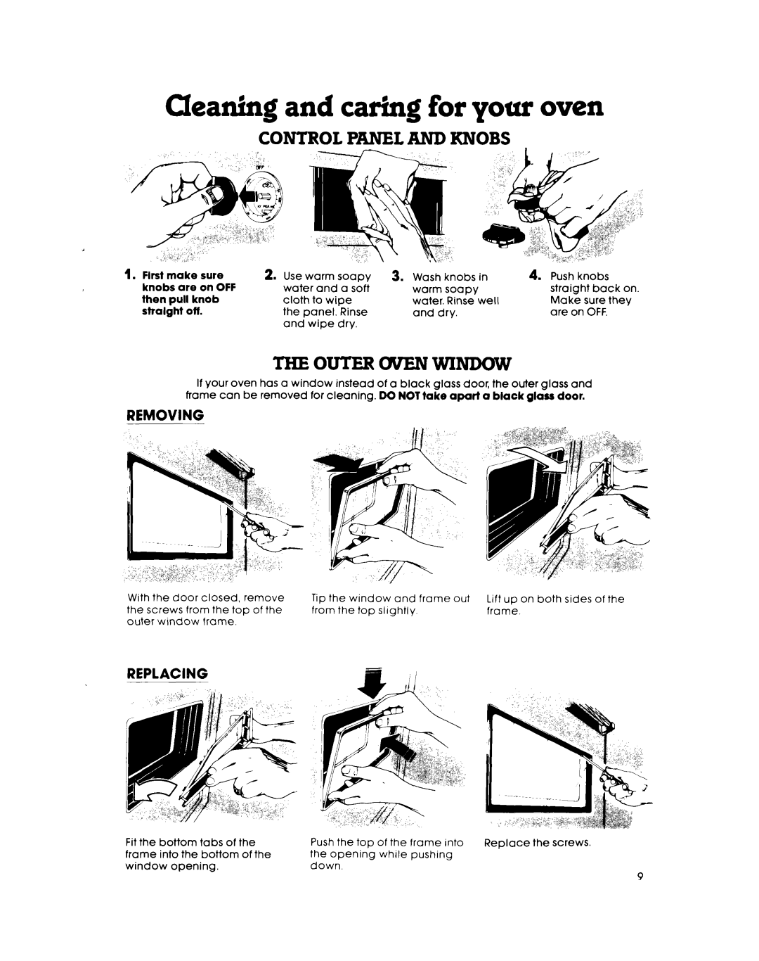 Whirlpool RB26OOXK warranty Theouteruvenwindow, Removing, Replacing 