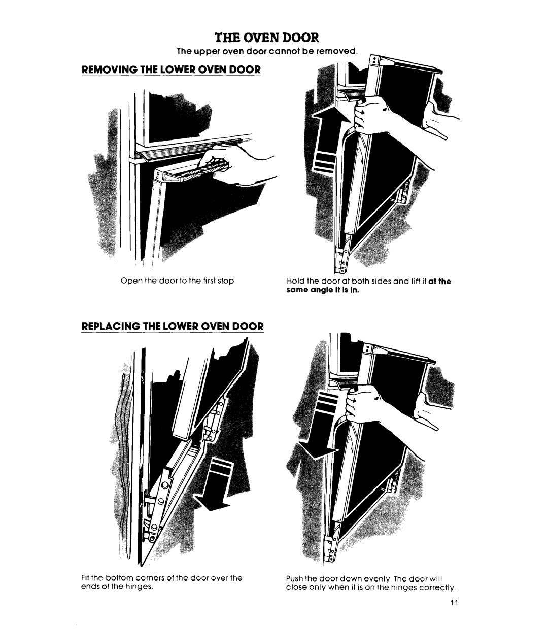 Whirlpool RB270PXK manual Theovendoor, Removing the Lower Oven Door 