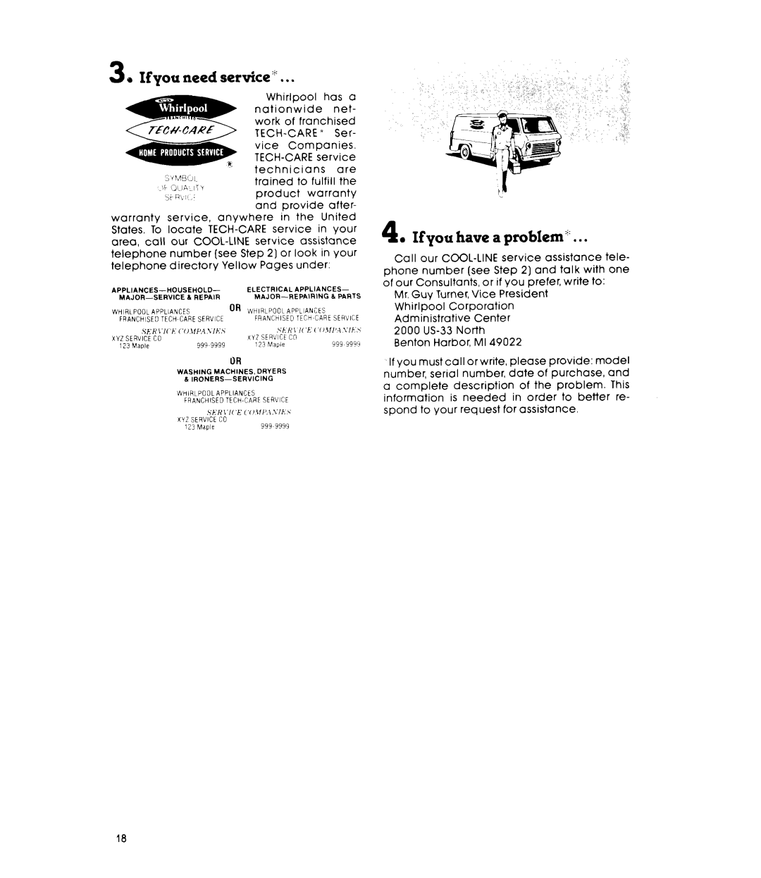 Whirlpool RB270PXK manual 3e If you need service’ 