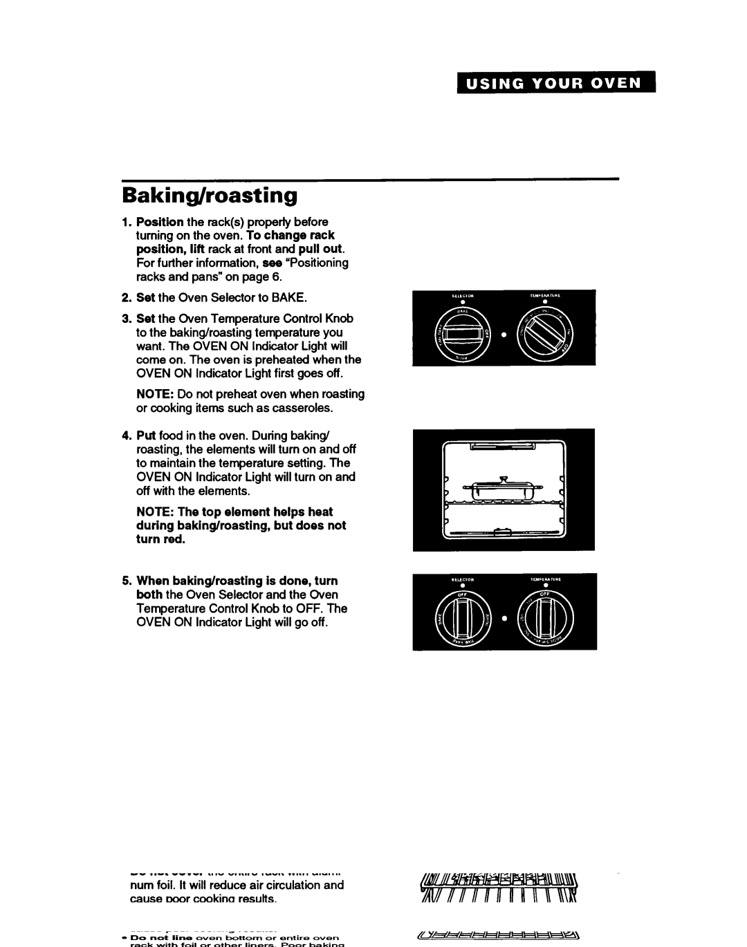 Whirlpool RBIOOPXY, RBIZOPXY, RBZZOPXY warranty Baking/roasting 