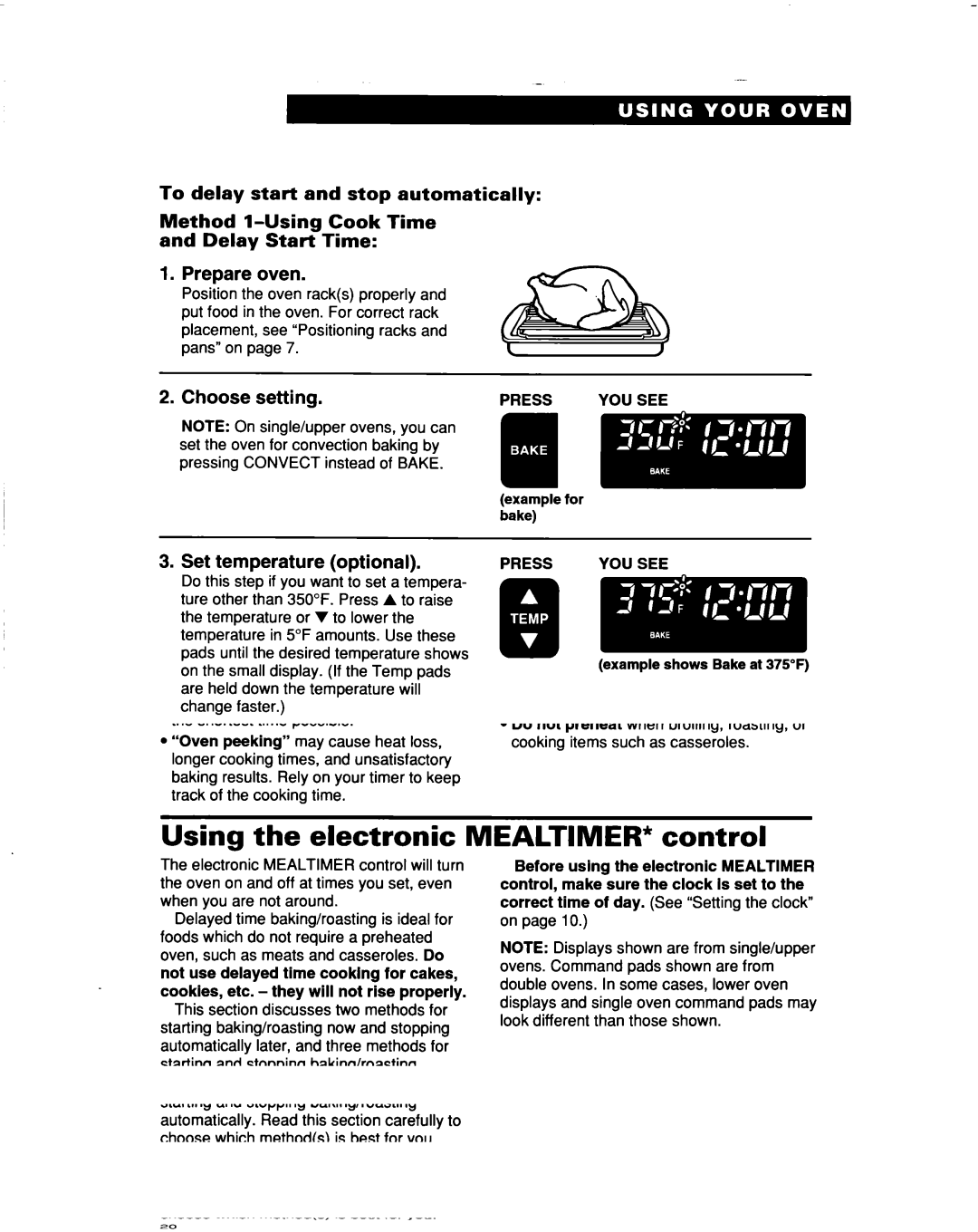 Whirlpool RBS277PD, RBS307PD, RBD307PD, RBD277PD warranty Are held down the iemperature wili change faster 