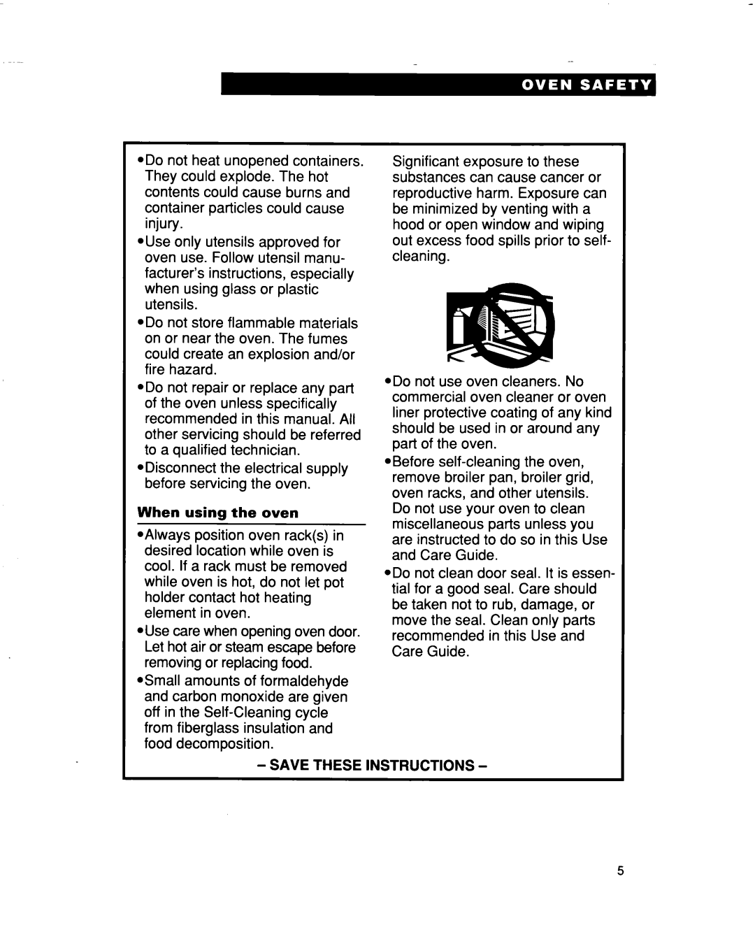 Whirlpool RBS277PD, RBS307PD, RBD307PD, RBD277PD warranty @Disconnect the electrical supply before servicing the oven 