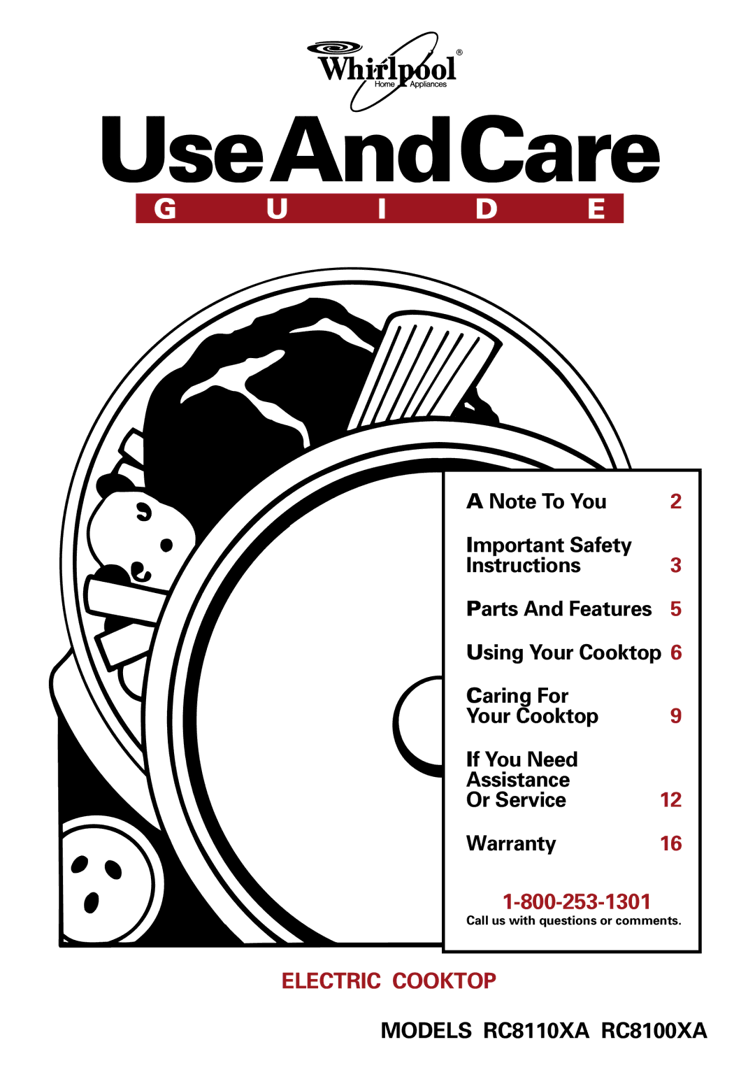 Whirlpool RC8100XA, RC8110XA important safety instructions UseAndCare 