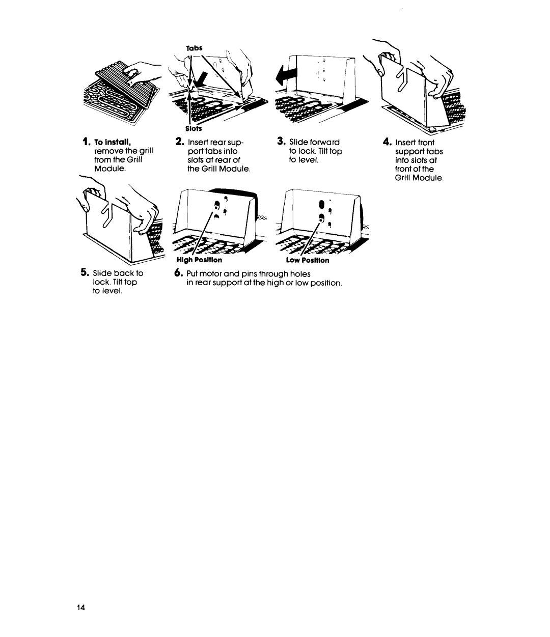 Whirlpool RC8350XRH, RC8850XRH manual Insert rear 