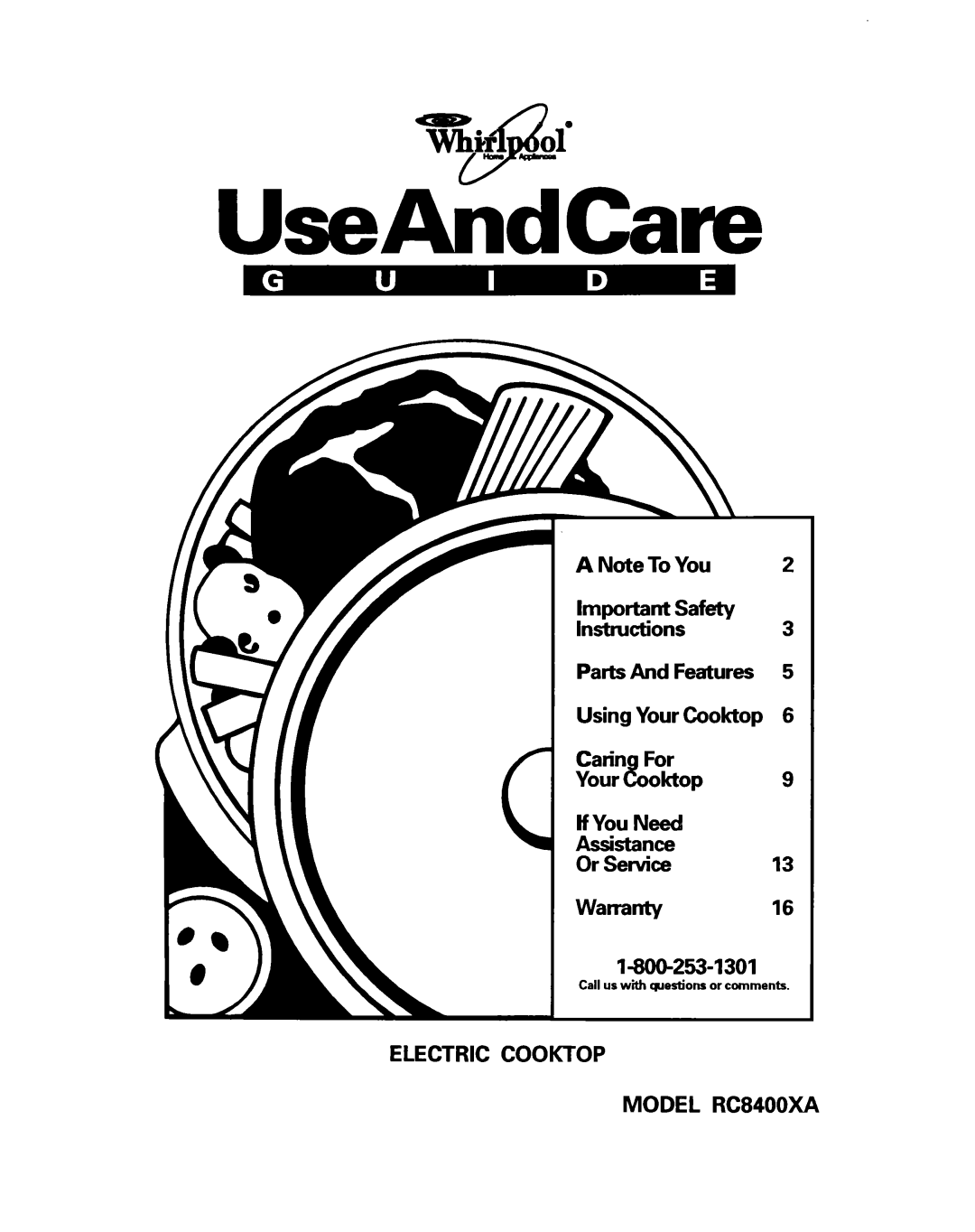 Whirlpool RC8400XA important safety instructions UseAidCme 