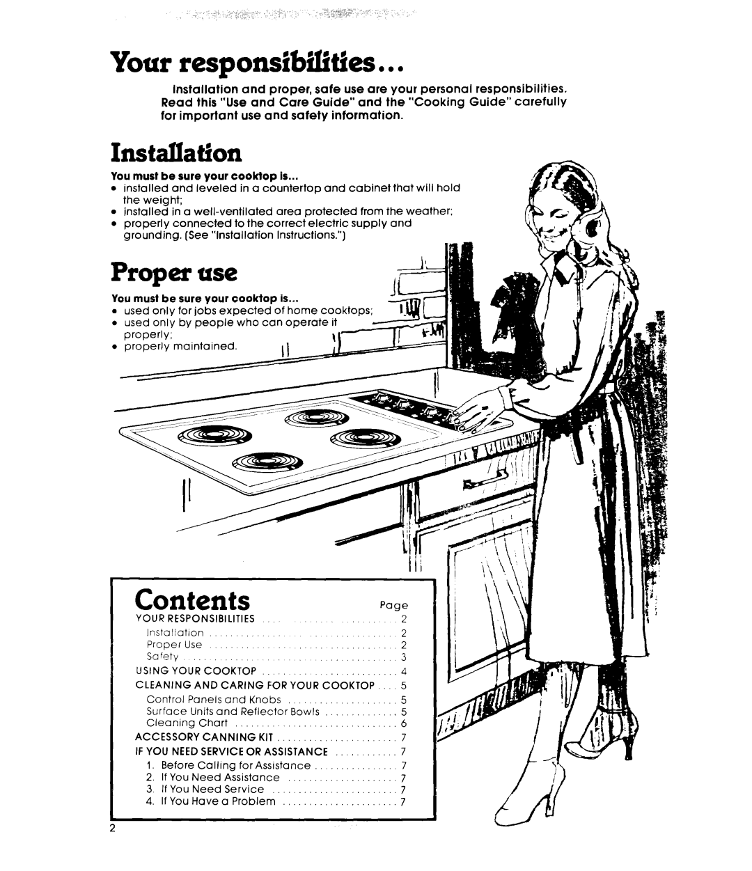 Whirlpool RC8400XK manual Contents 