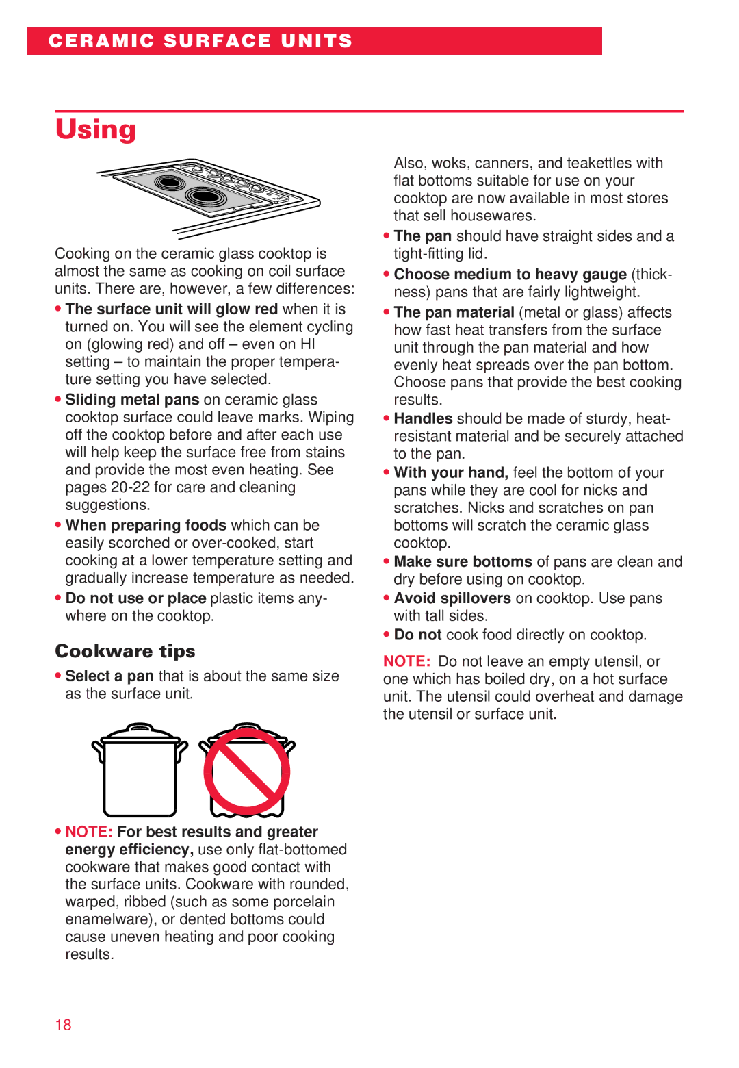 Whirlpool RC8700ED warranty Using 