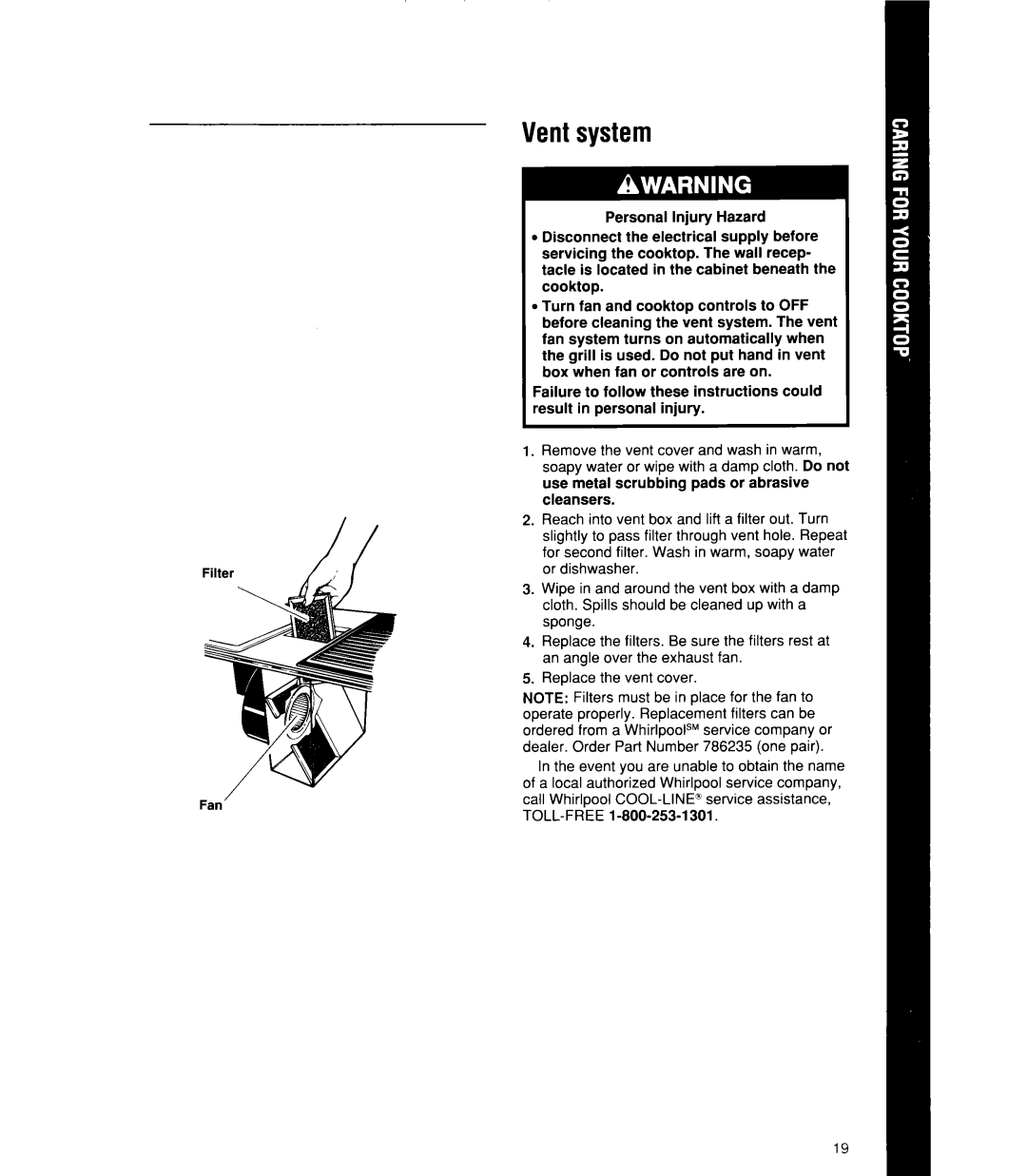 Whirlpool RC8900XX manual Ventsystem 