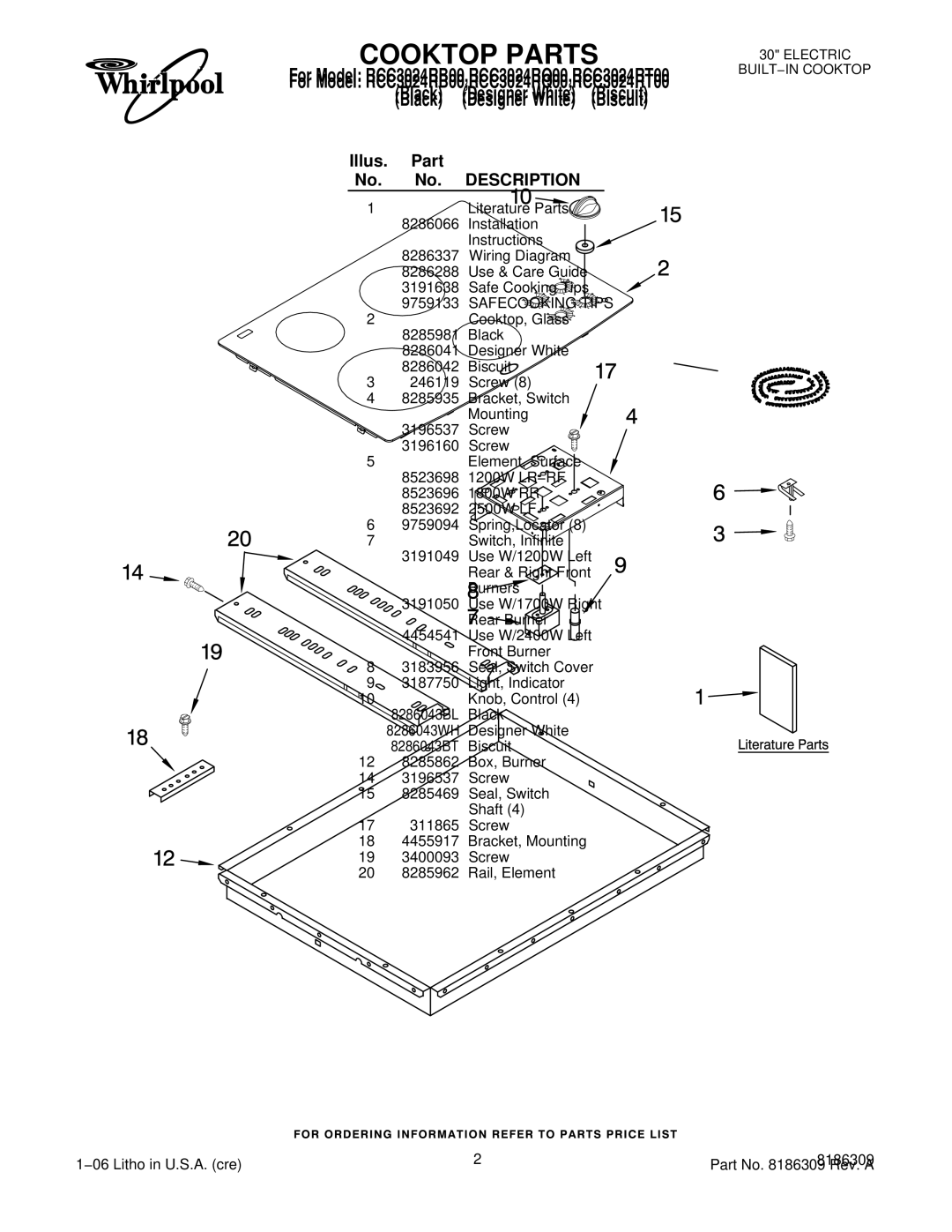 Whirlpool manual For Model RCC3024RB00,RCC3024RQ00,RCC3024RT00, Description, Safecooking Tips 