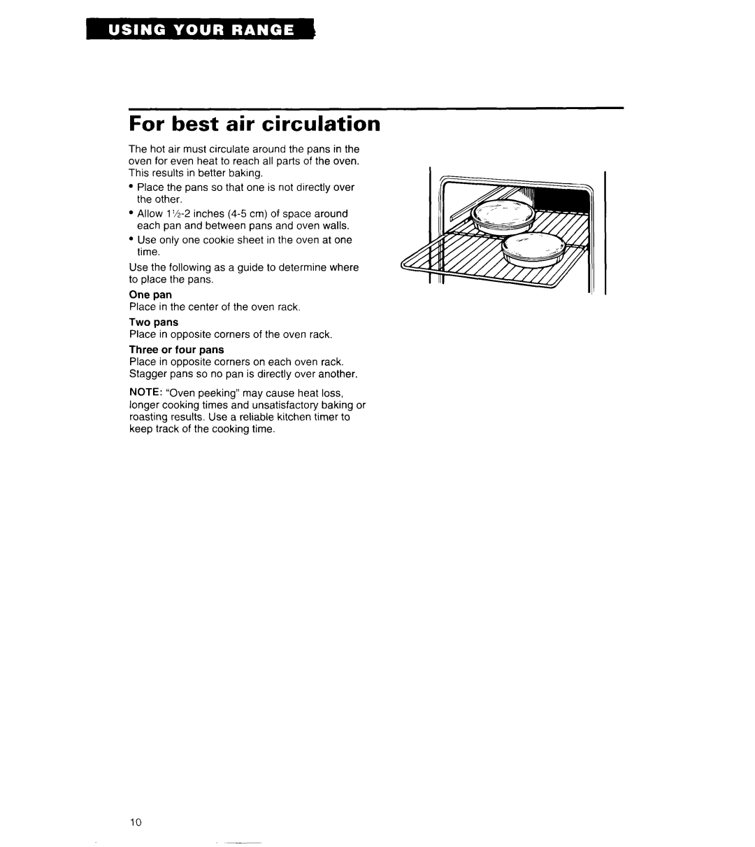 Whirlpool RE960PXY important safety instructions For best air circulation 