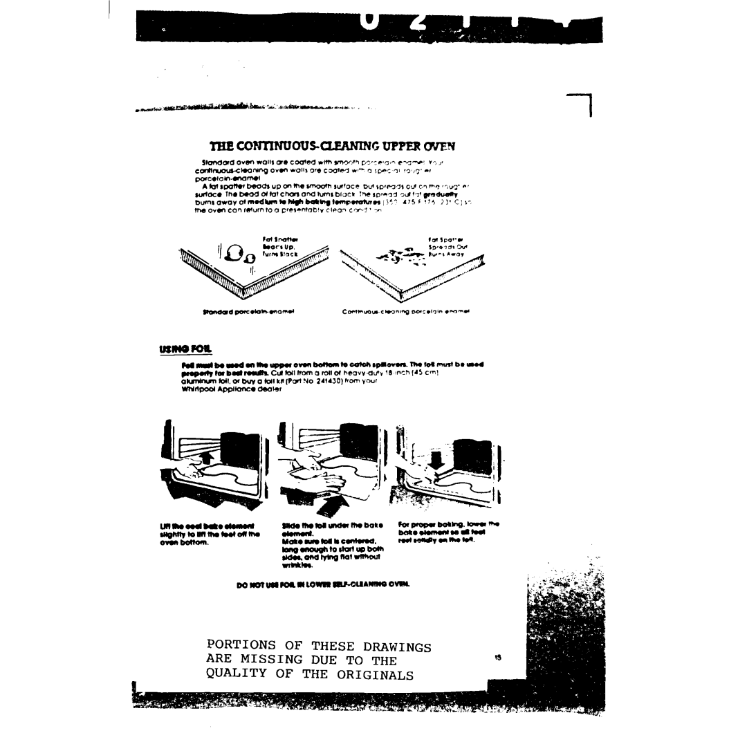 Whirlpool RE960PXK, RE963PXK manual Portions of These Drawings 