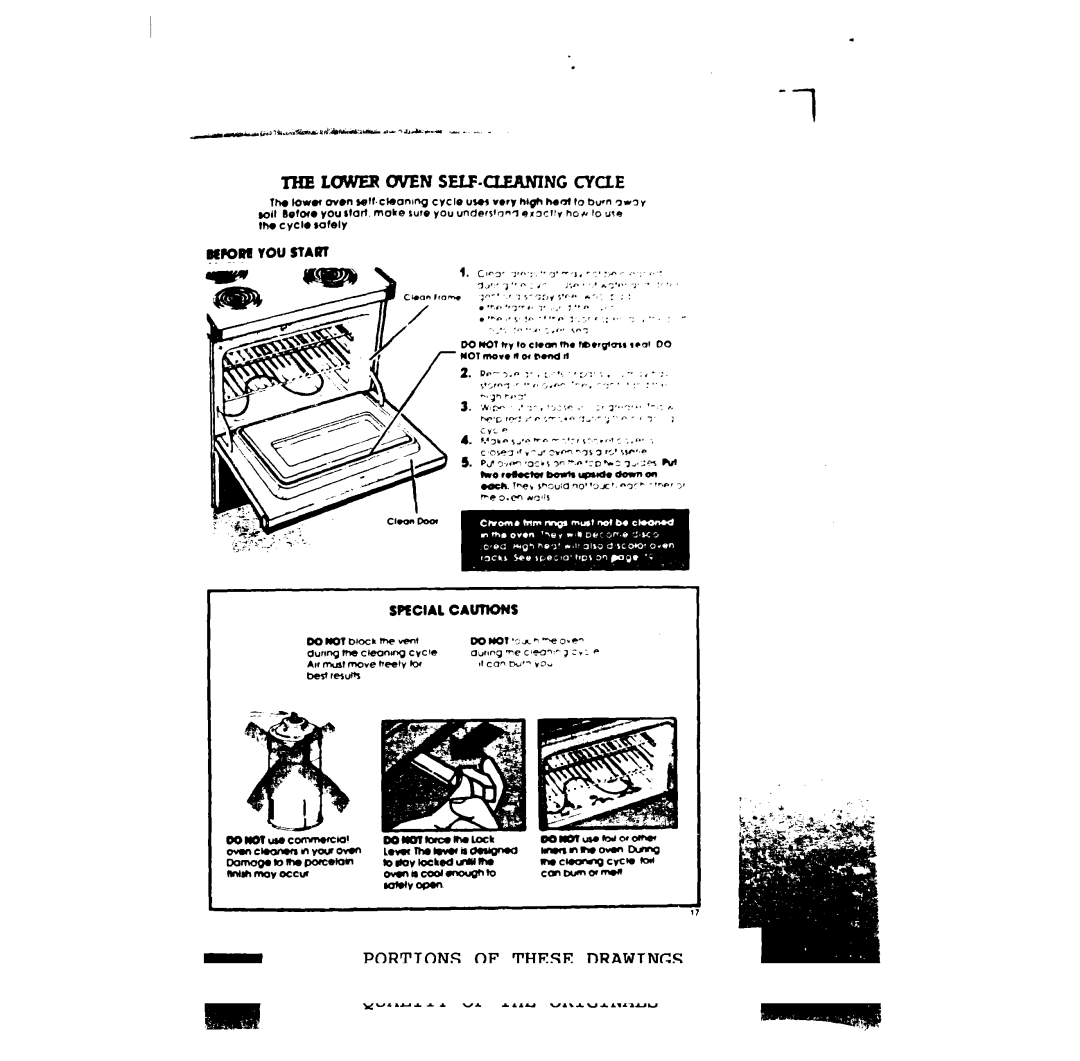 Whirlpool RE960PXK, RE963PXK manual Special Cawions 