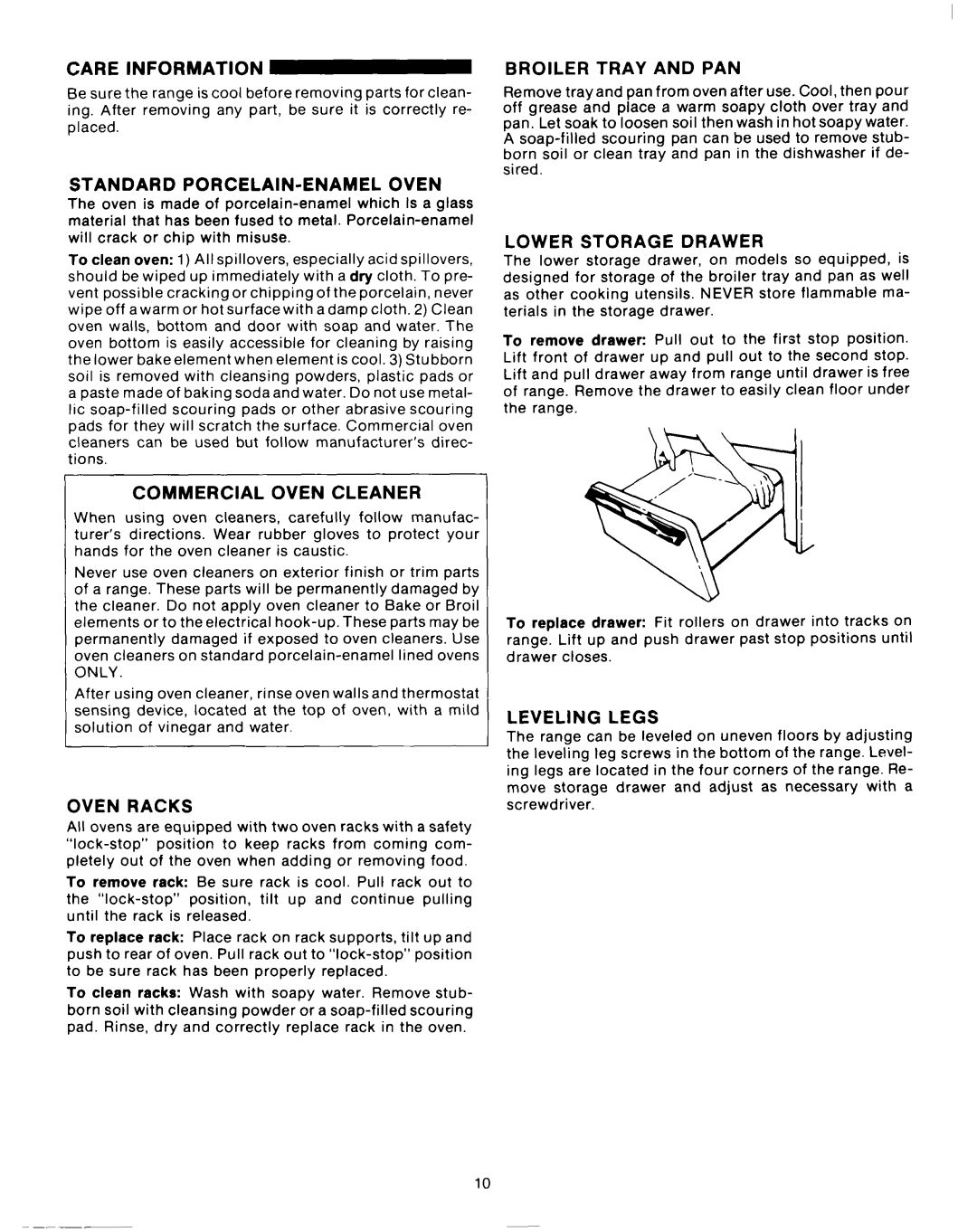 Whirlpool RF0100XKW0 Standard PORCELAIN-ENAMEL Oven, Broiler Tray and PAN, Lower Storage Drawer, Commercial Oven Cleaner 