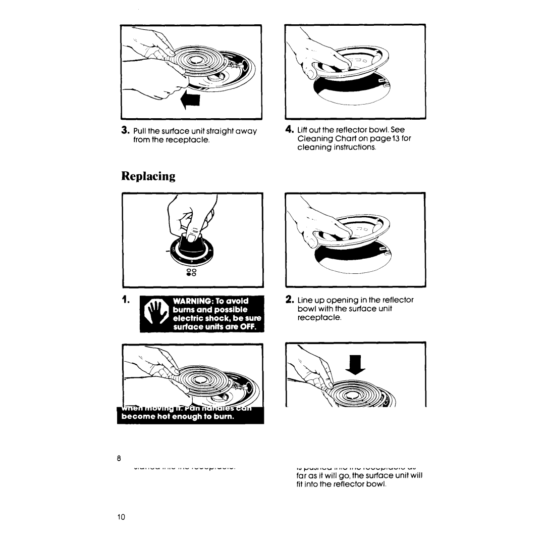 Whirlpool RF014PXR manual Replacing 