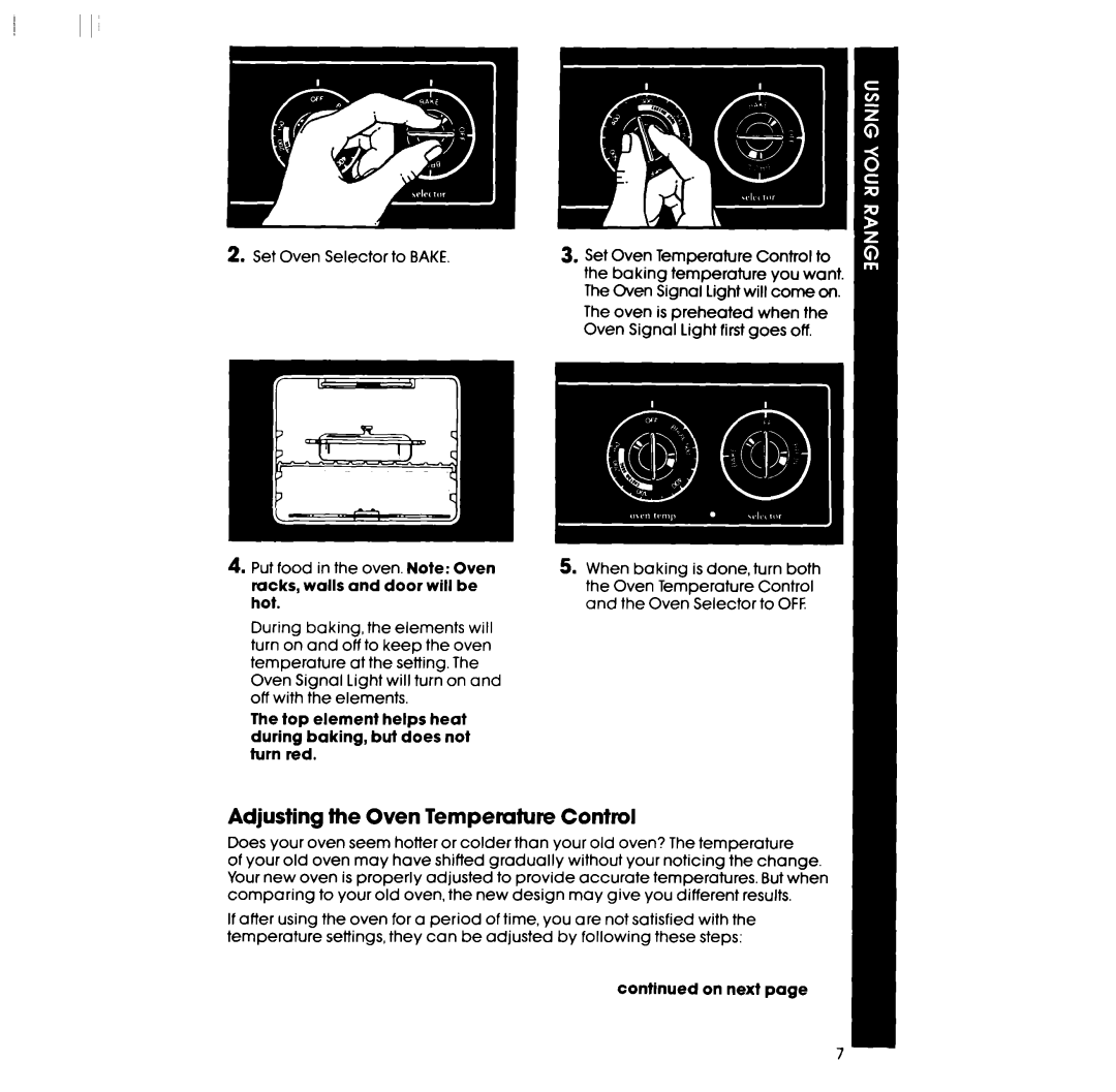 Whirlpool RF3000XP manual Adjusting the Oven Temperature Control, Ii I 