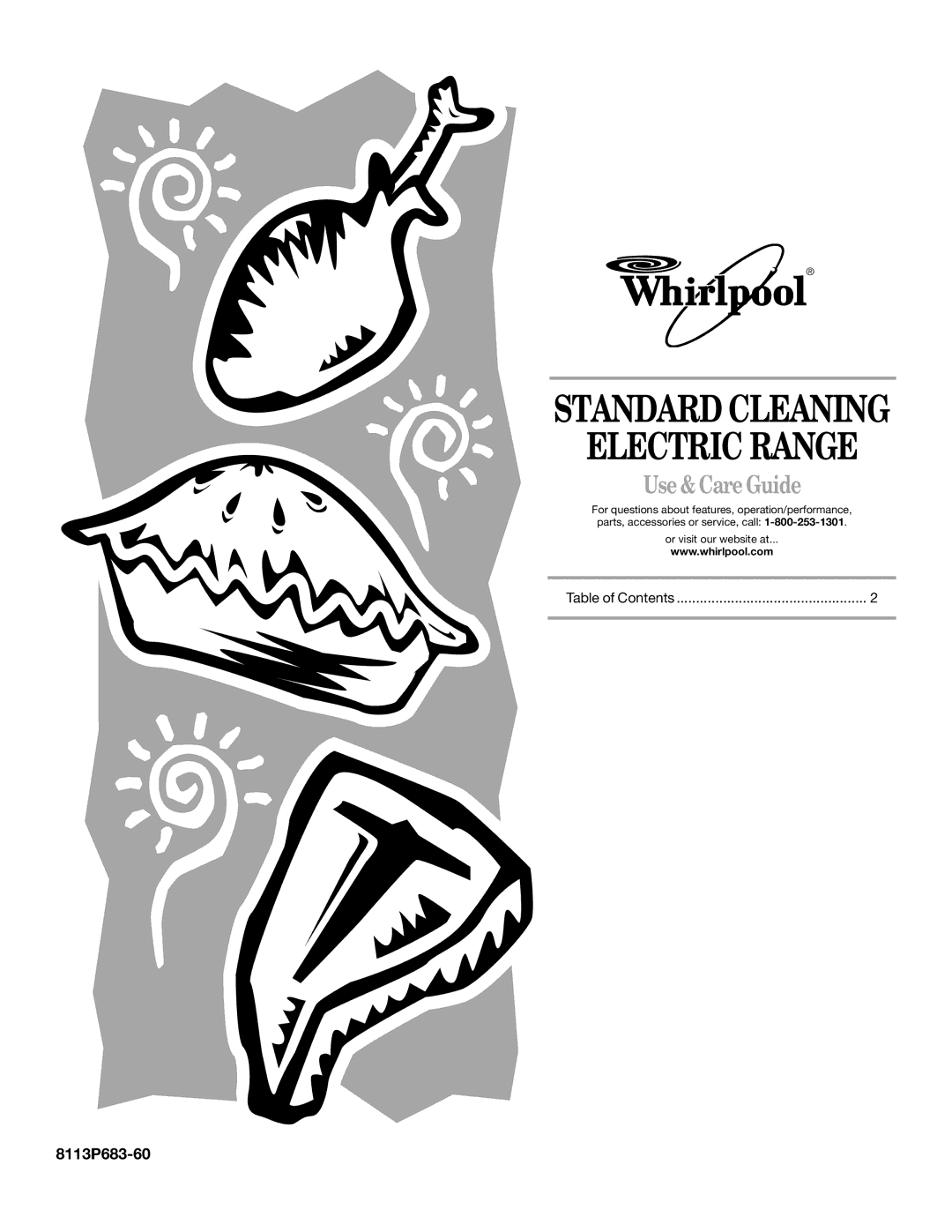 Whirlpool RF301OXT manual Standard Cleaning Electric Range, 8113P683-60 