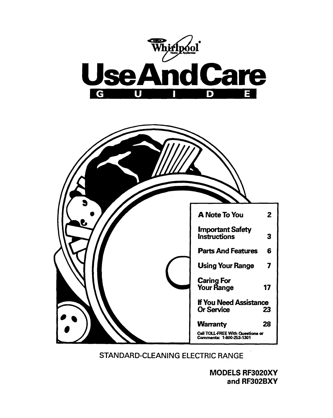 Whirlpool RF302BXY, RF3020XY important safety instructions UseAndCam 