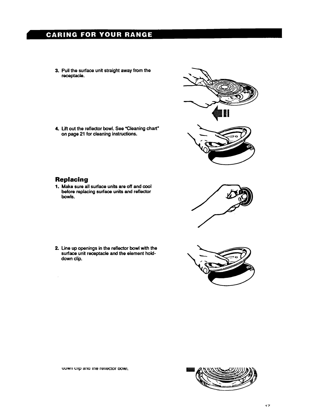 Whirlpool RF3020XY, RF302BXY important safety instructions Replacing 