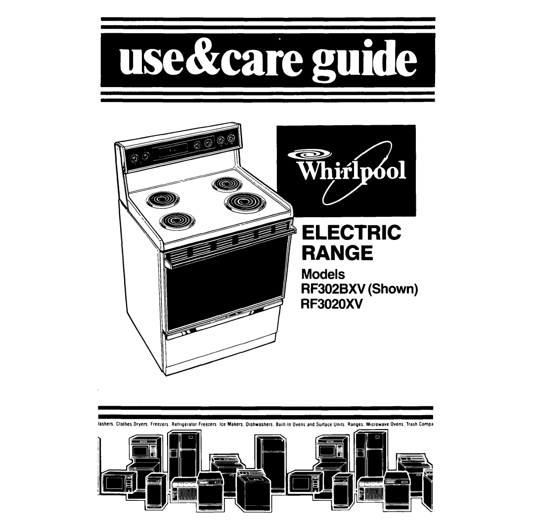 Whirlpool manual RF302BW Shown 