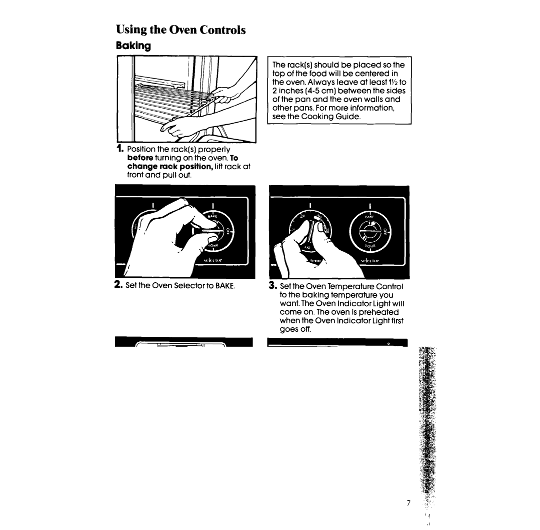 Whirlpool RF302BW manual Using the Oven Controls, Baking 