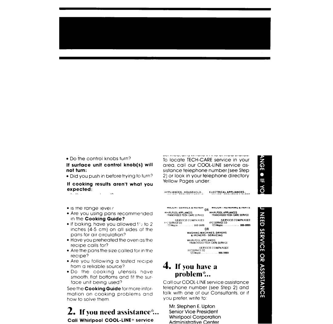 Whirlpool RF305EXP, RF302EXP manual Whirlpool Corporation 