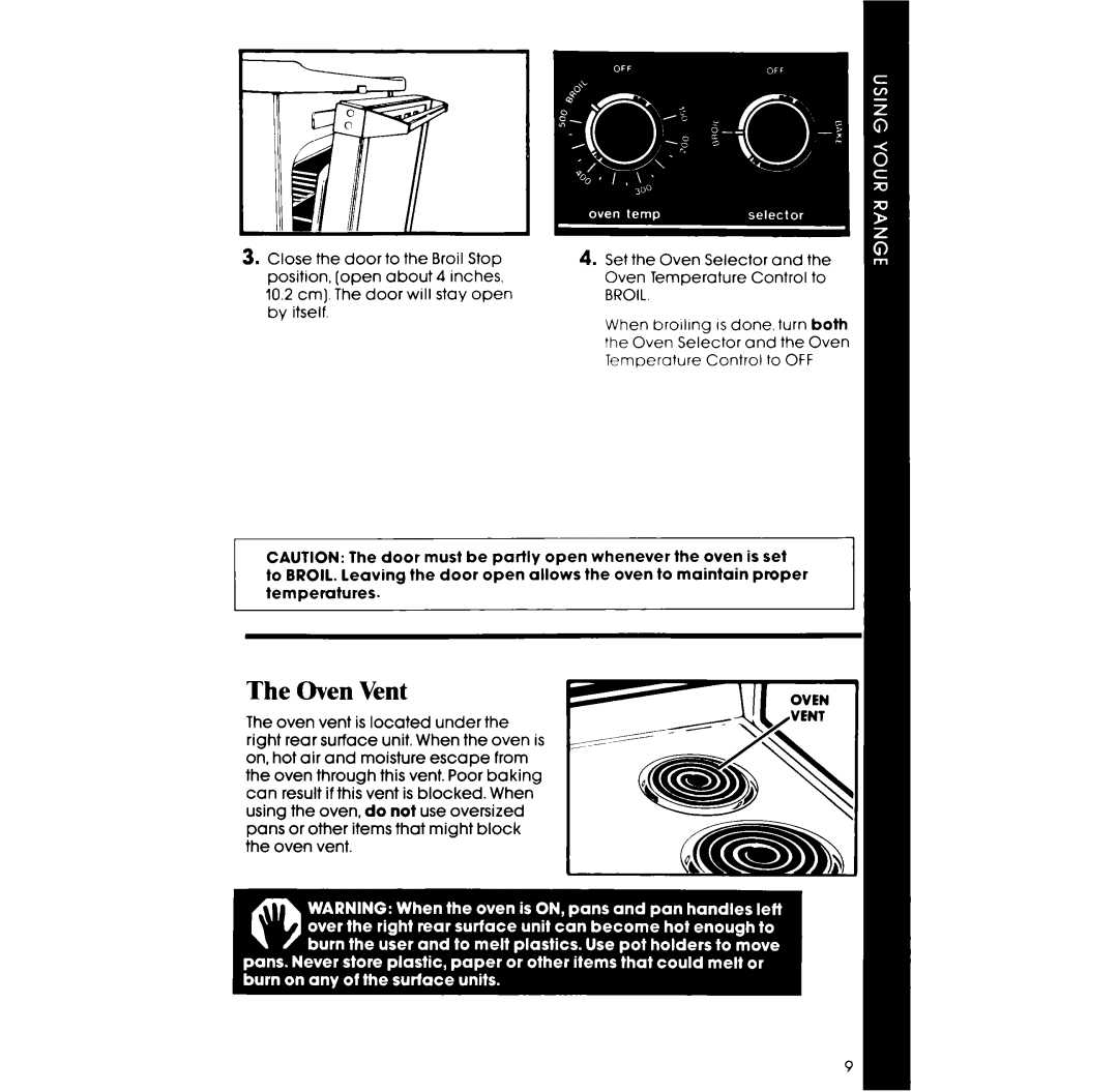 Whirlpool RF302EXP, RF305EXP manual Oven Vent 