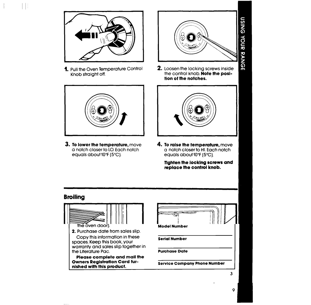 Whirlpool RF306BXP manual Broiling 