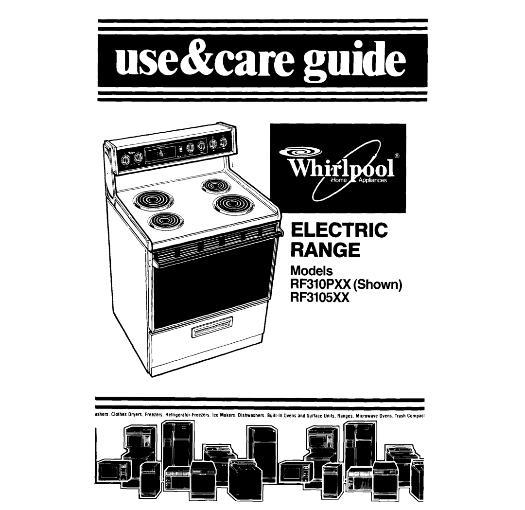 Whirlpool RF310PXX, RF3105XX manual Electric Range 