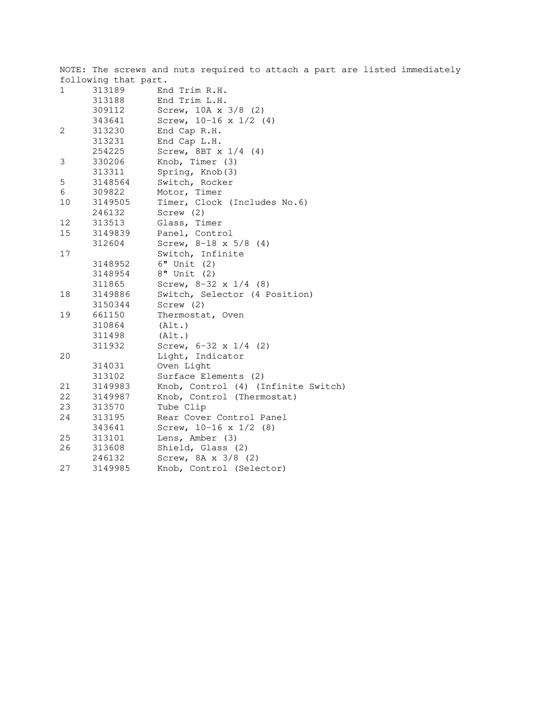 Whirlpool RF3165XWW2 manual 